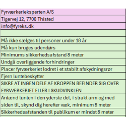 Nr 54 Bomberrssortiment 4 stk 140 g krudt 